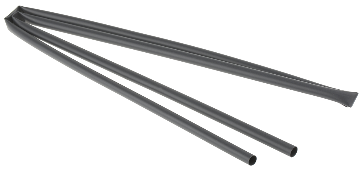 TE Connectivity Heat Shrink Tubing, Black 6.4mm Sleeve Dia. x 1.2m Length 2:1 Ratio, RNF-100 Series