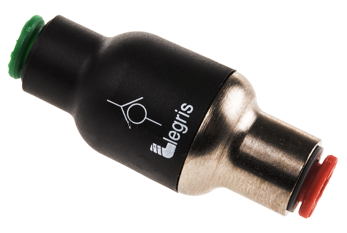 Legris 7996 Non Return Valve, 4mm Tube Inlet, 4mm Tube Outlet, 1 to 10bar