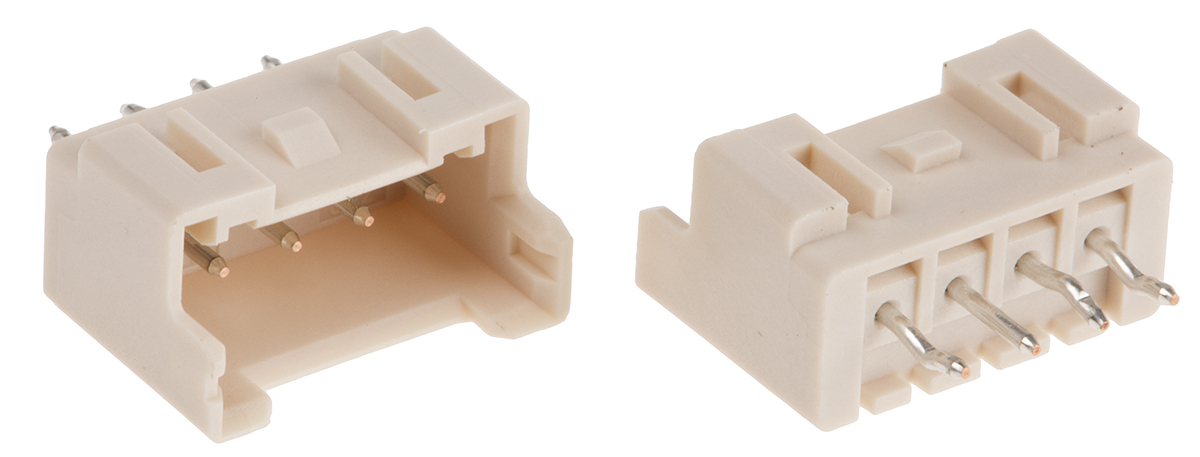JST XA Series Straight Through Hole PCB Header, 4 Contact(s), 2.5 mm Pitch, 1 Row, Shrouded