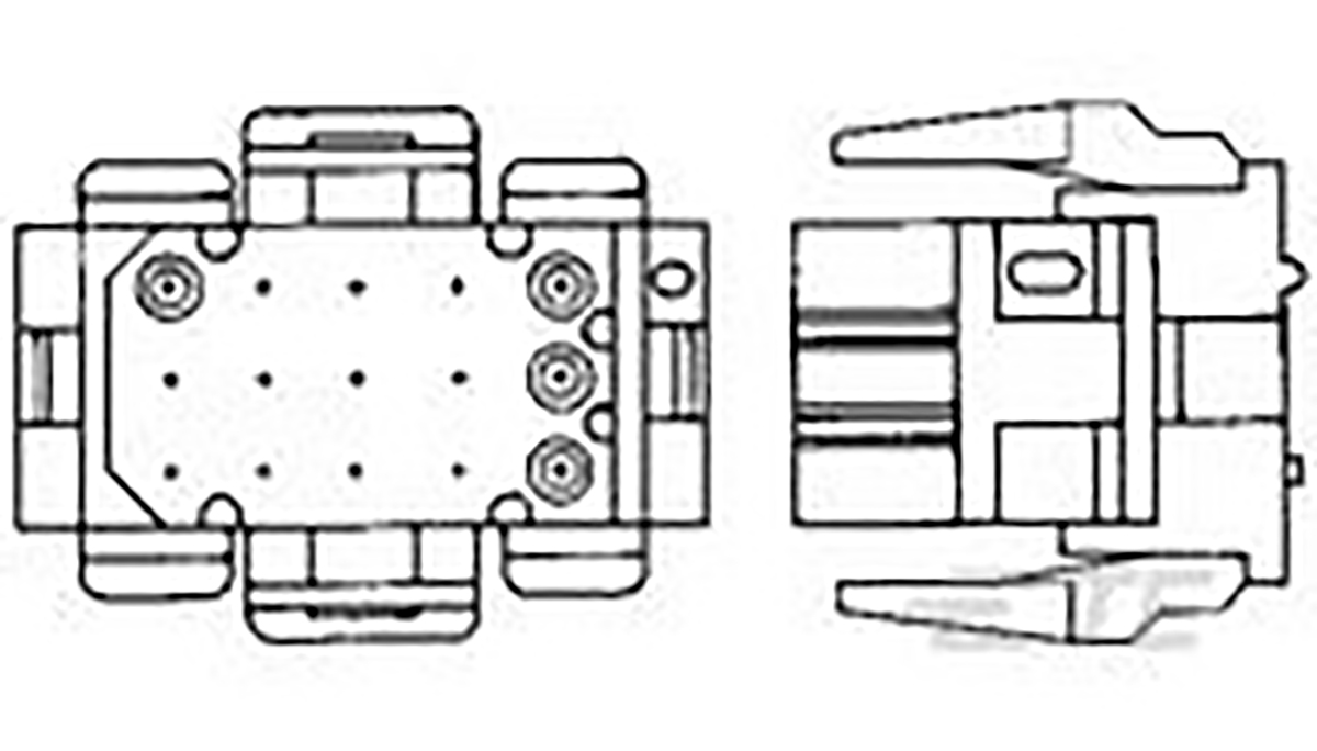 TE Connectivity, AMP MR Male PCB Connector Housing, 4.19mm Pitch, 6 Way, 3 Row