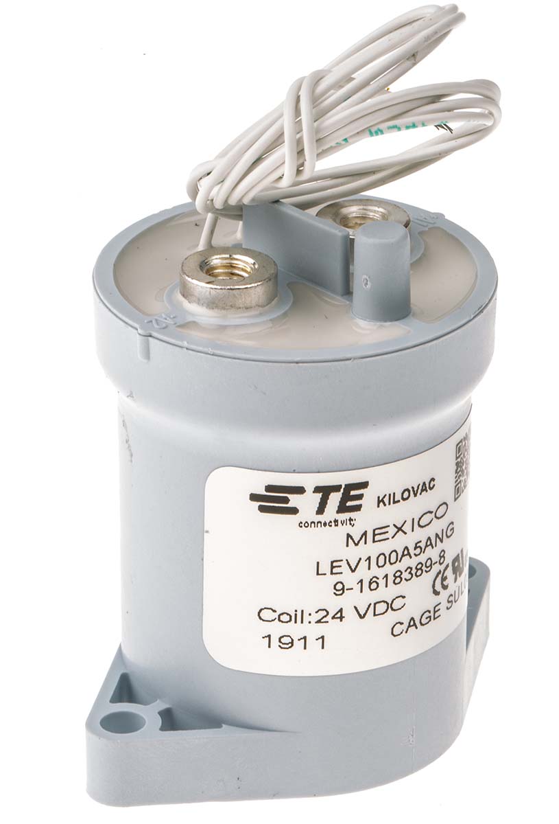 TE Connectivity KILOVAC LEV100 Contactor, 24 V dc Coil, 1-Pole, 100 A, 1NO