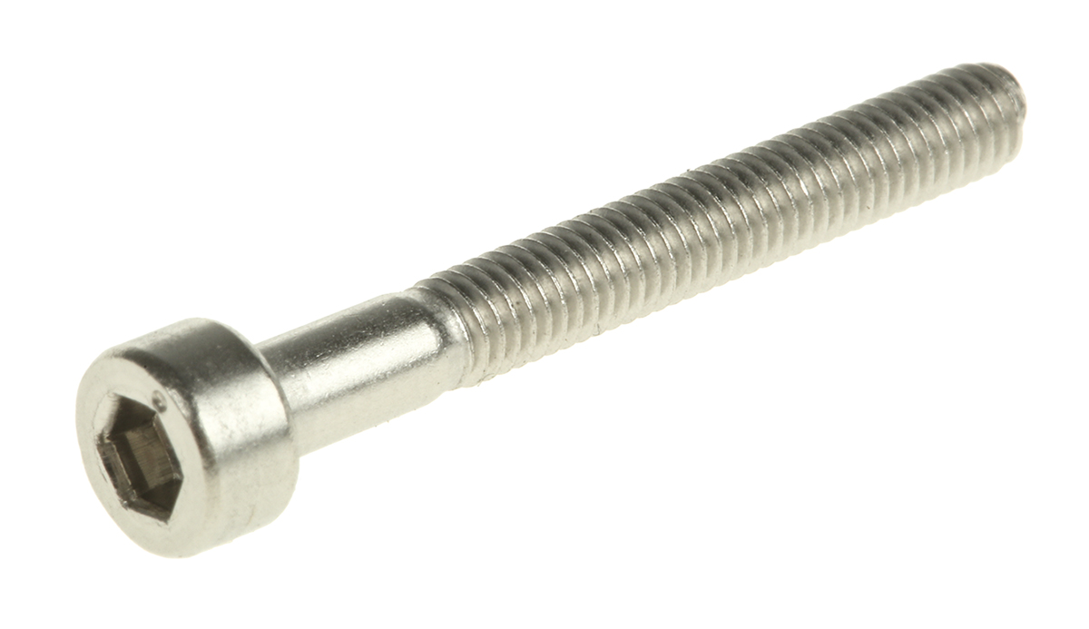 RS PRO Stainless Steel Hex Socket Cap Screw, DIN 912, M3 x 25mm