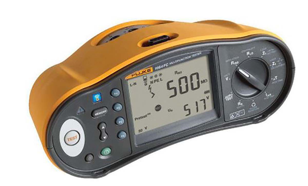 Fluke 1664FC Multifunction Tester, 50 V, 100 V, 250 V, 500 V, 1000 V , Earth Resistance Measurement With BLE, USB