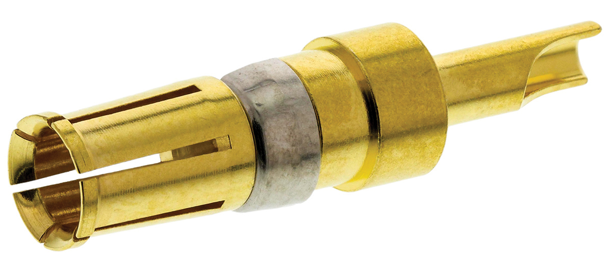 FCT from Molex, 172704 Series, Female Solder D-Sub Connector Power Contact, Gold over Nickel Power, 16 → 20 AWG