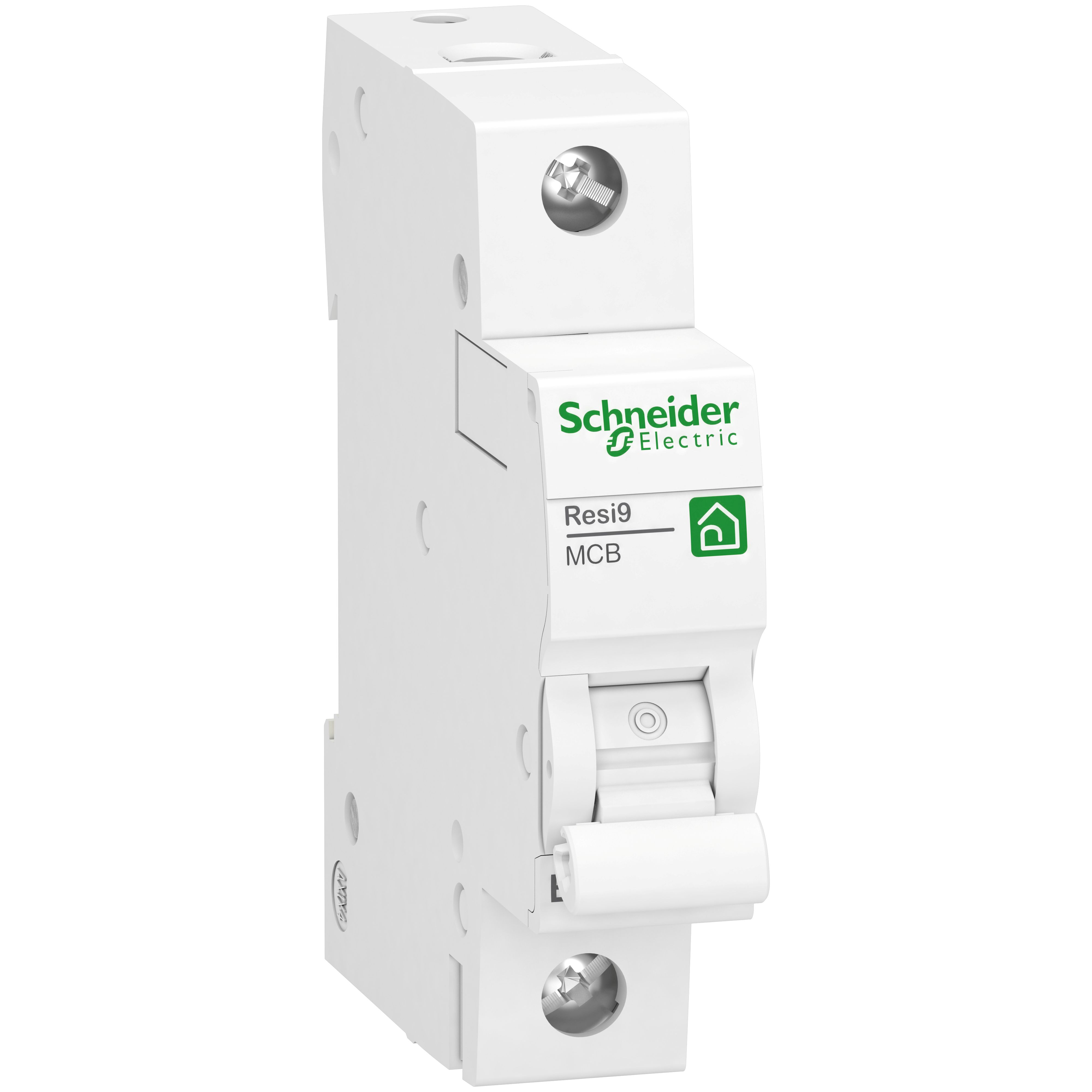 Schneider Electric Resi9 R9F23 Circuit Breaker, 1P, 16A Curve B, 230V AC, 6000 A Breaking Capacity