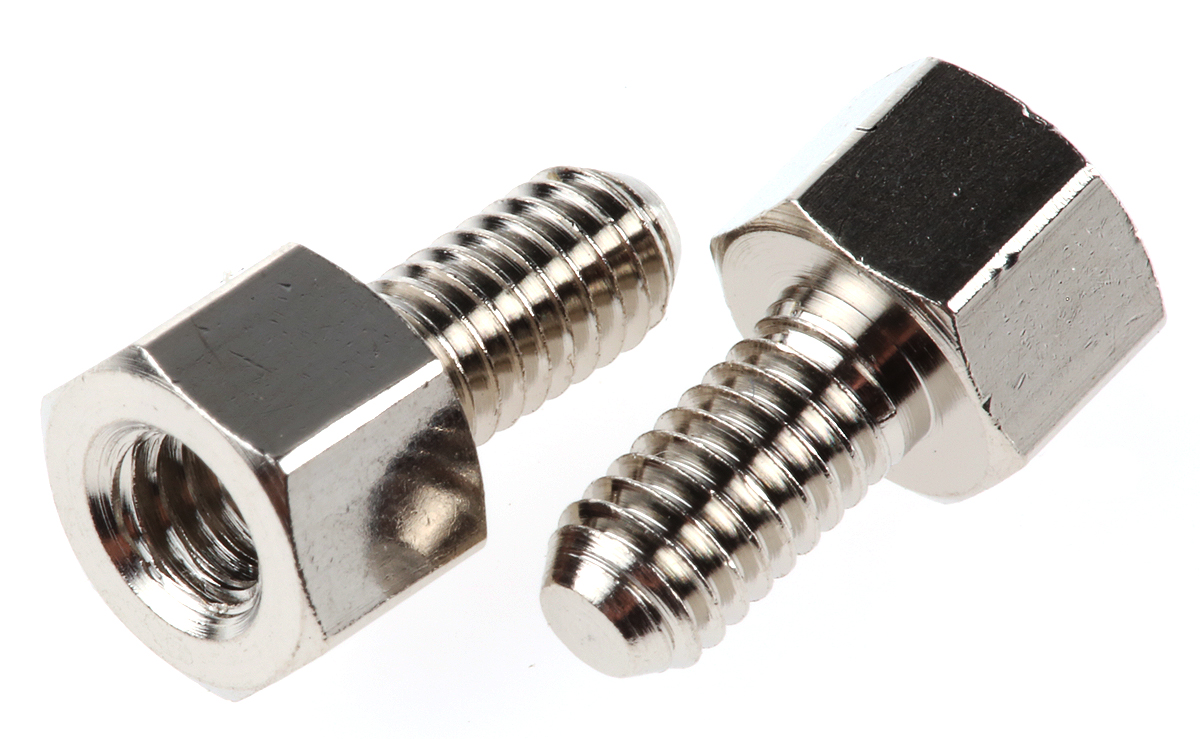 Essentra Standoff, M4 Thread, 5mm Body, Brass, Male/Female