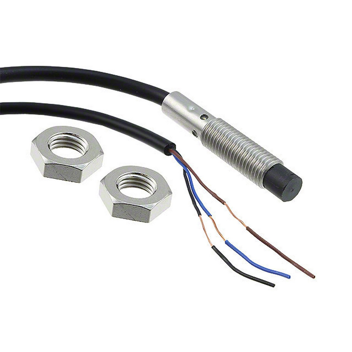 Omron Inductive Threaded Barrel Proximity Sensor, M8, 4 mm Detection, PNP NO, 10 → 30 V dc