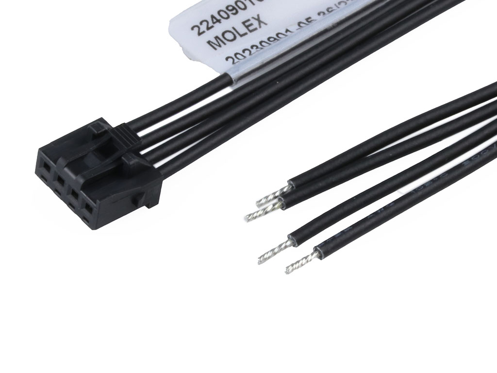 Molex 4 Way Female Crimped Terminal to 4 Way Male Pigtail Wire to Board Cable Assembly, 300mm