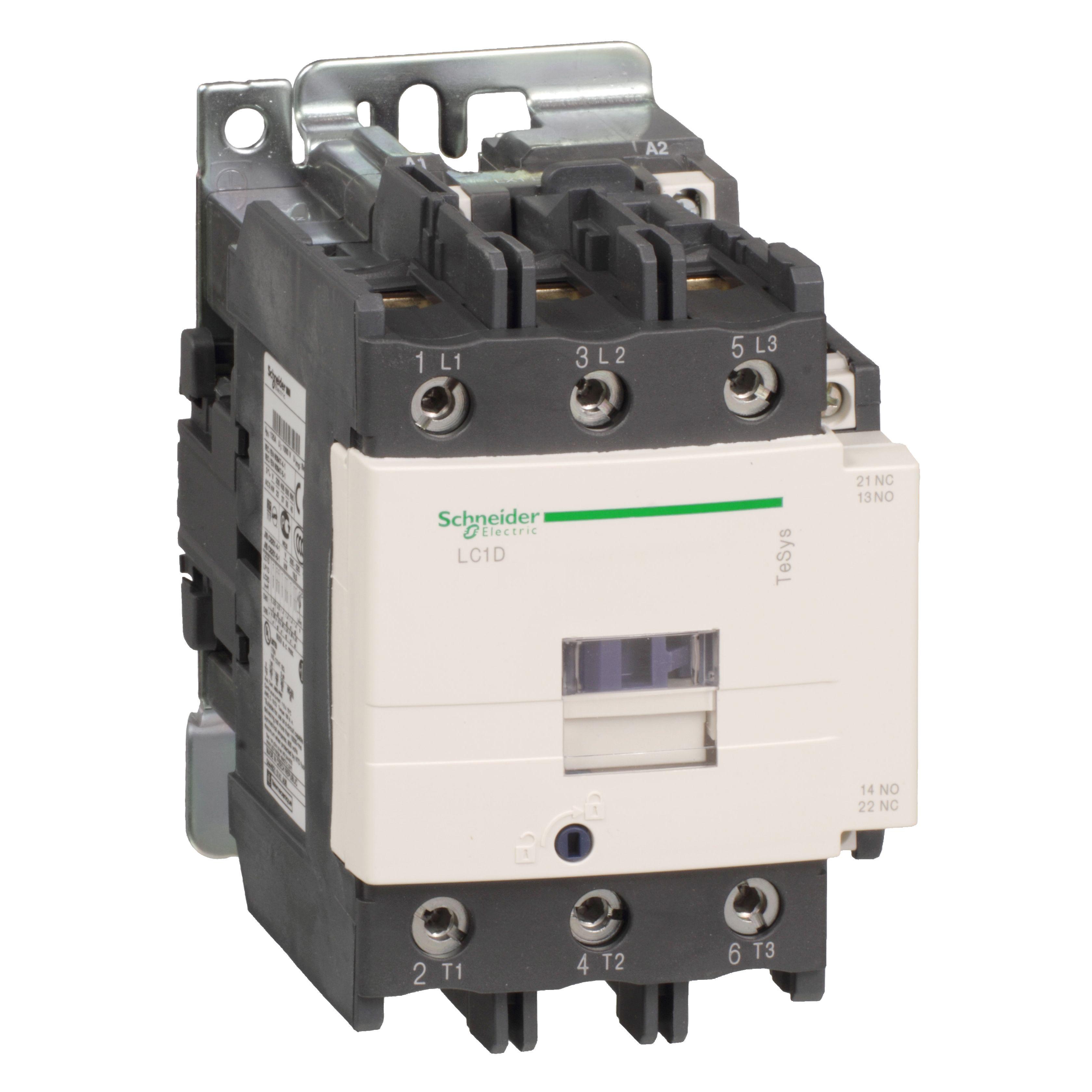 Schneider Electric TeSys D LC1D Contactor, 48 V dc Coil, 3-Pole, 80 A, 37 kW, 3NO, 1 kV