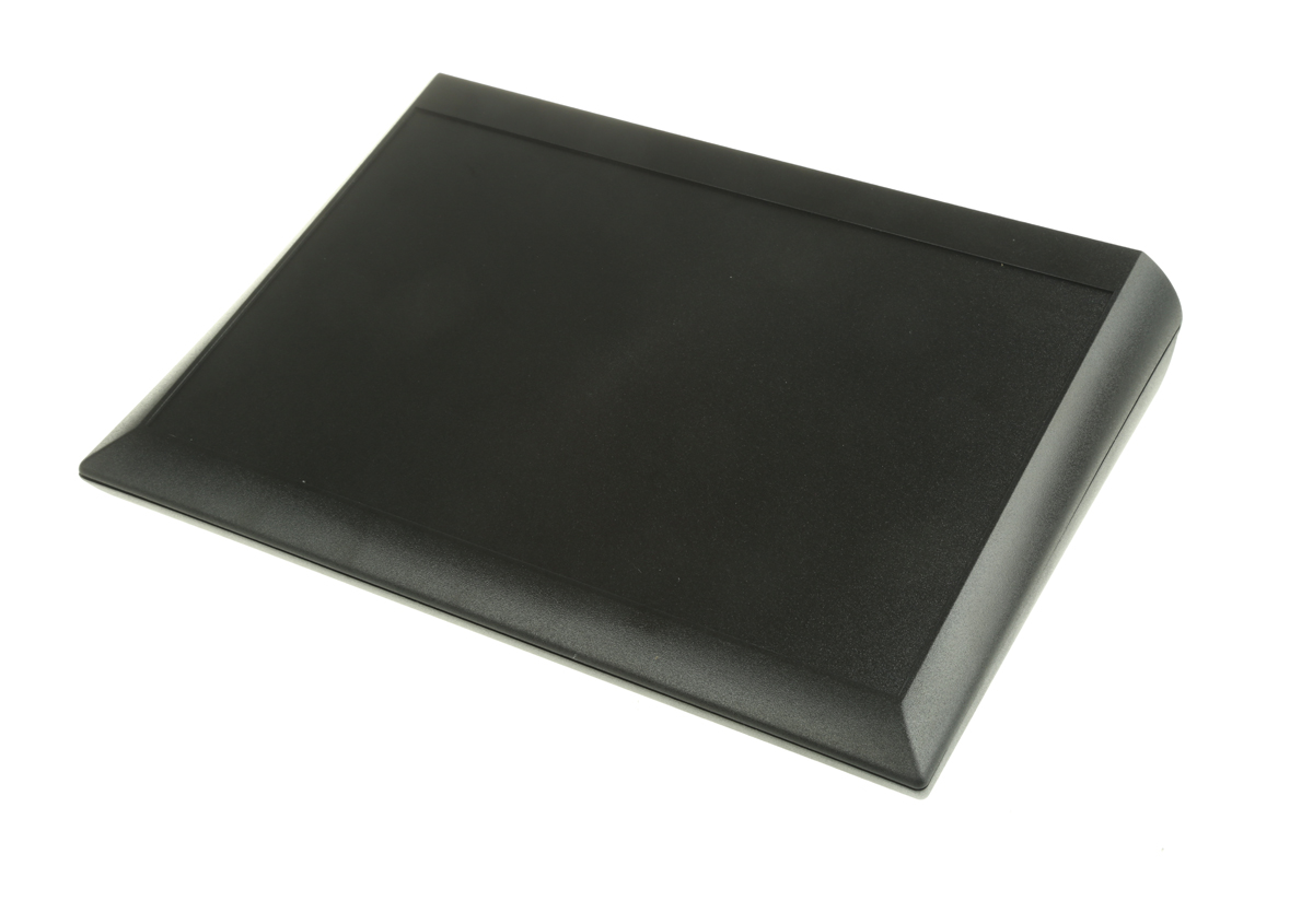 OKW Comtec Series Black ABS Desktop Enclosure, Sloped Front, 290 x 200 x 76mm