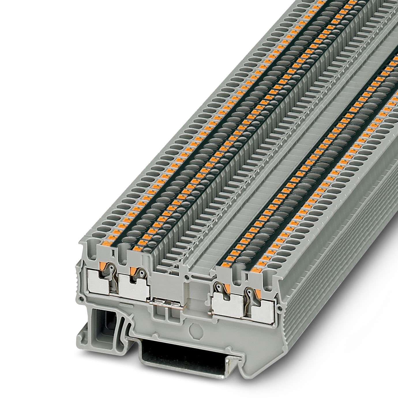 Phoenix Contact 3208359 PT 1.5/S-QUATTRO-U Series Grey, Single-Level, Push In Termination