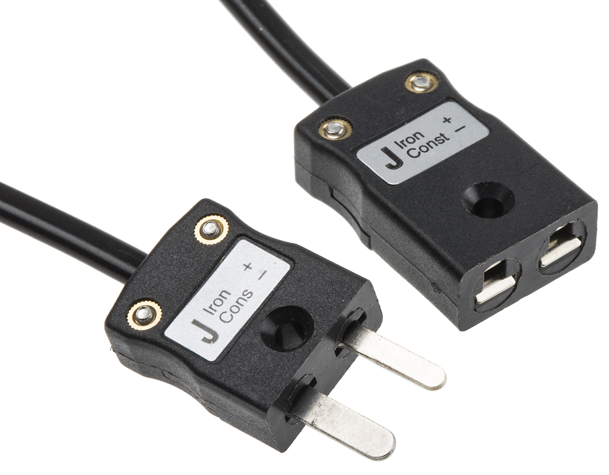RS PRO Type J Thermocouple Cable/Wire Extension Lead, 2m, Unscreened, PVC Insulation, +105°C Max, 7/0.2mm