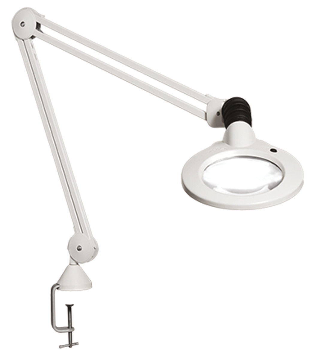 Luxo KFM LED Magnifying Lamp with Table Clamp Mount, 5dioptre, 127mm Lens Dia., 127mm Lens