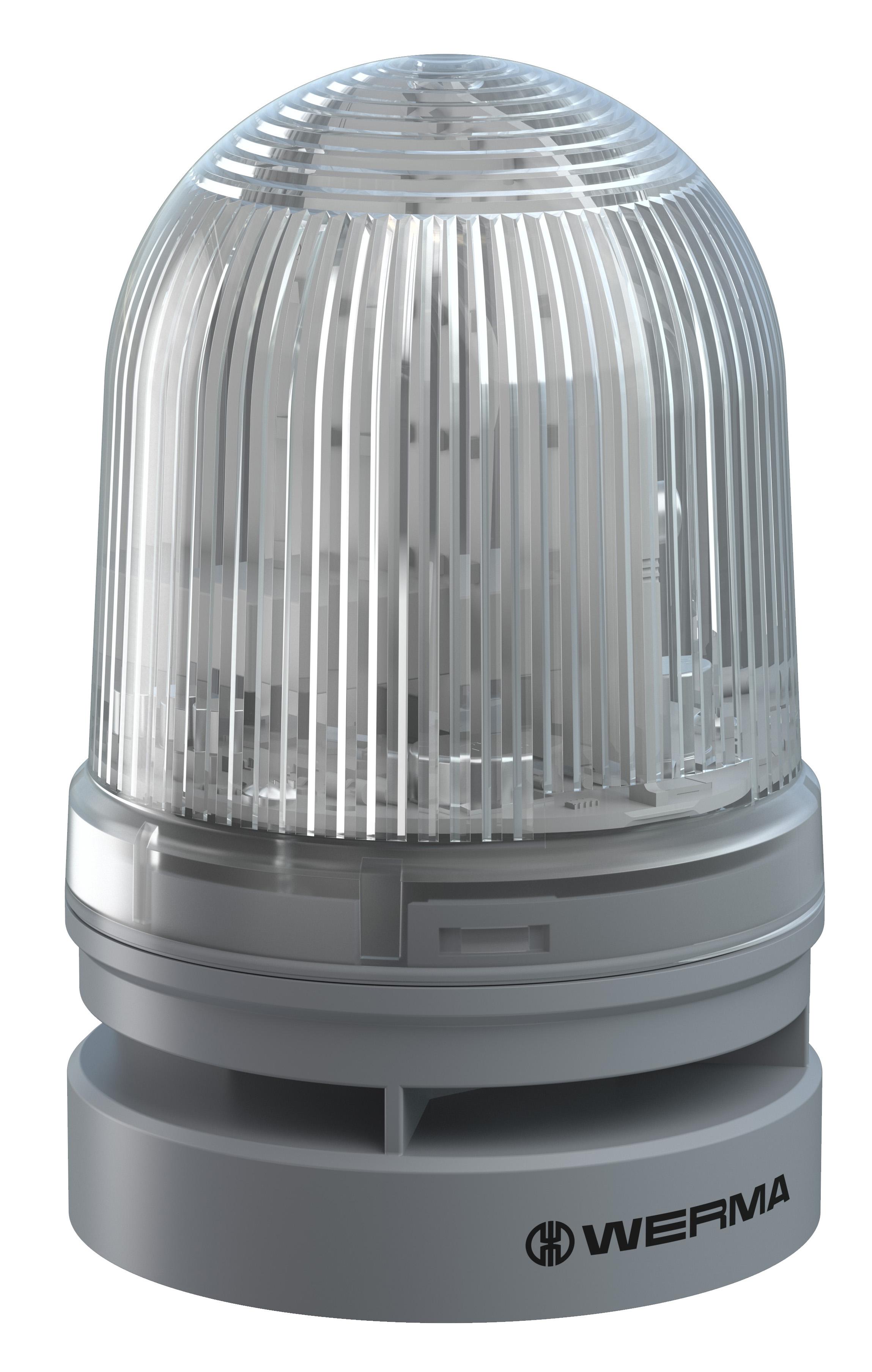 Werma 461 Series Clear Sounder Beacon, 115 → 230 V, IP65, Wall Mount, 98dB at 1 Metre
