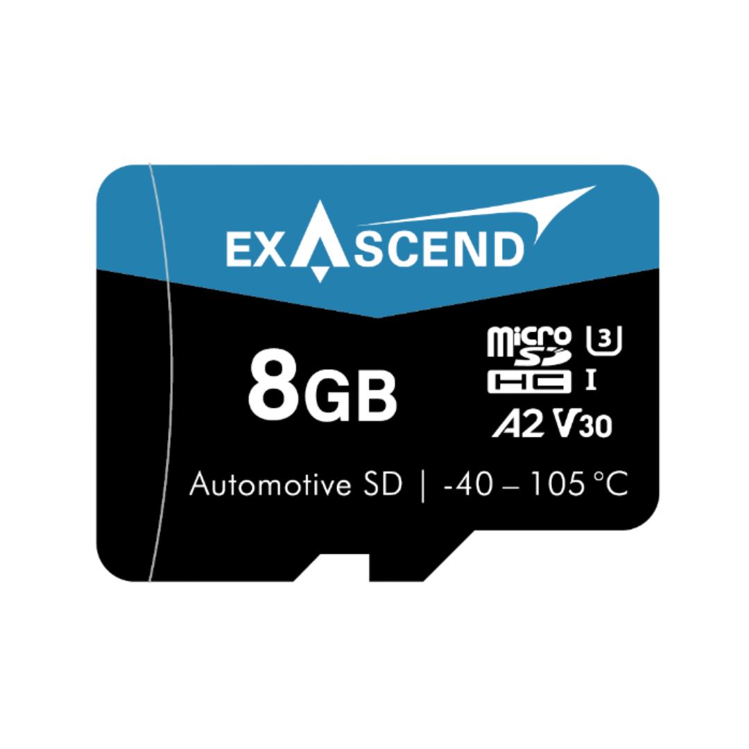 Exascend 8 GB Industrial MicroSDHC Micro SD Card, A2, Class 10, UHS-1 (U3), V30