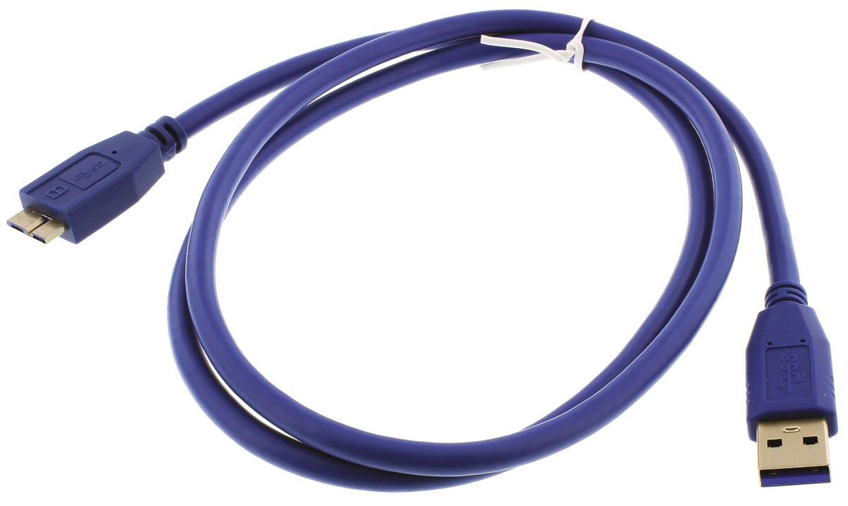 Wurth Elektronik USB 3.0, Male USB A to Male Micro USB B, 1m