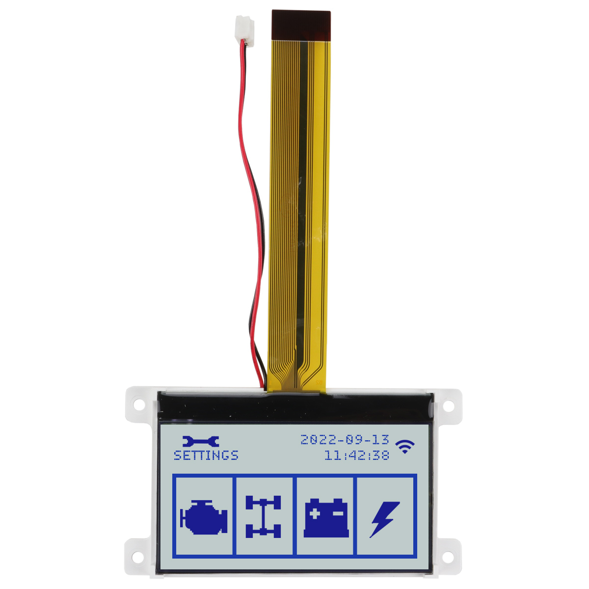 NEWHAVEN DISPLAY INTERNATIONAL NHD-C12864WO-B1TGH#-M NHD-C12864WO Graphic LCD Graphic Display, Blue on Grey,
