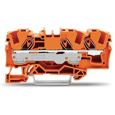 WAGO 2006-1302 TOPJOB S Series Orange, 6mm², 1-Level, Push In Termination, ATEX, CSA, IECEx