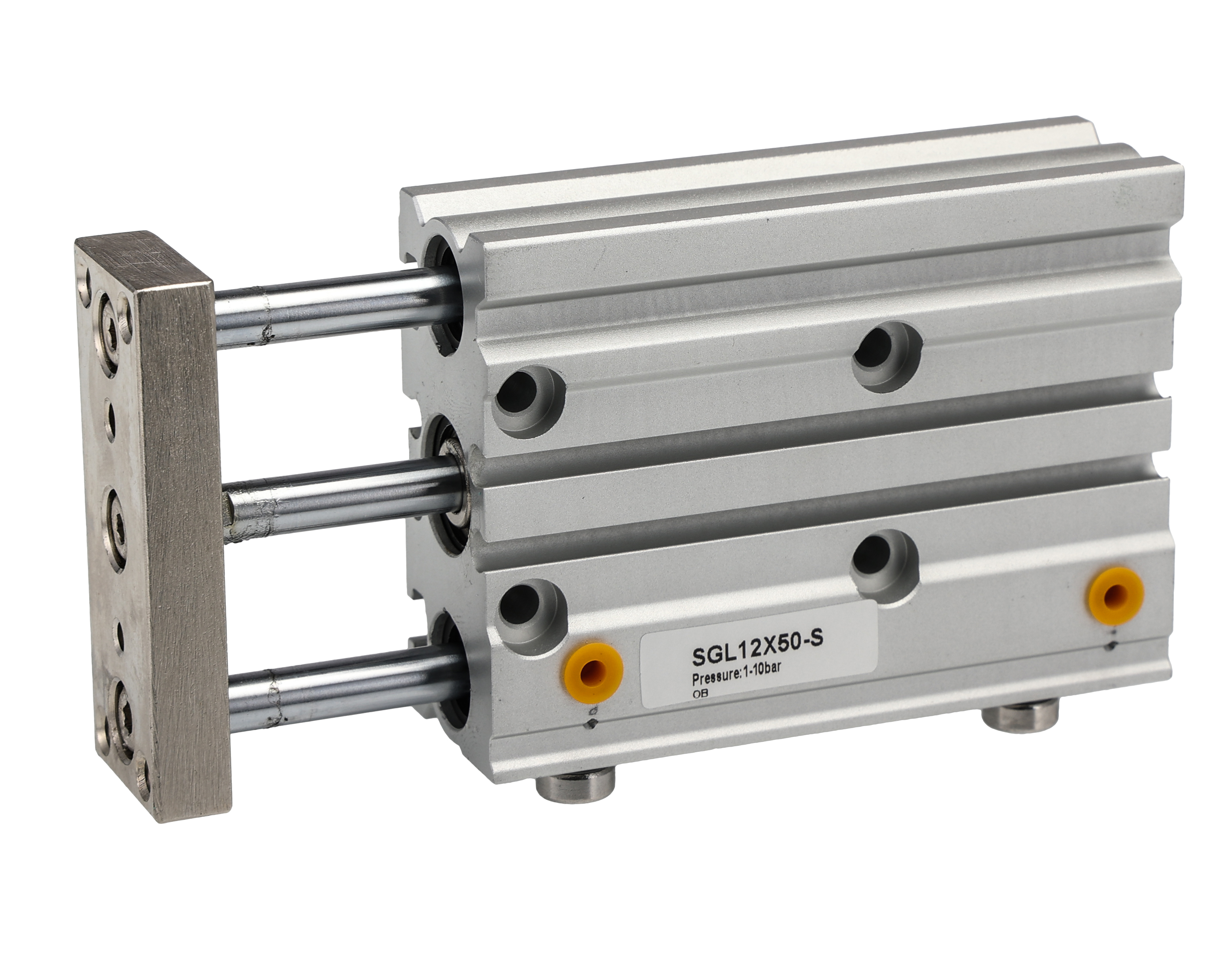 RS PRO Pneumatic Guided Cylinder - 12mm Bore, 50mm Stroke, Double Acting