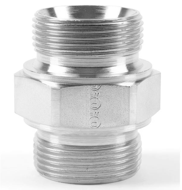 Parker Hydraulic Straight Threaded Adaptor BSPP 1/4 Male to BSPP 1/4-19 Male, 4HMK4S