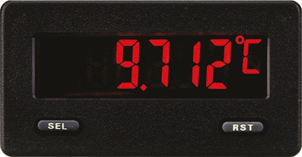 Red Lion CUB5 LCD Digital Panel Multi-Function Meter for Temperature, 39mm x 75mm