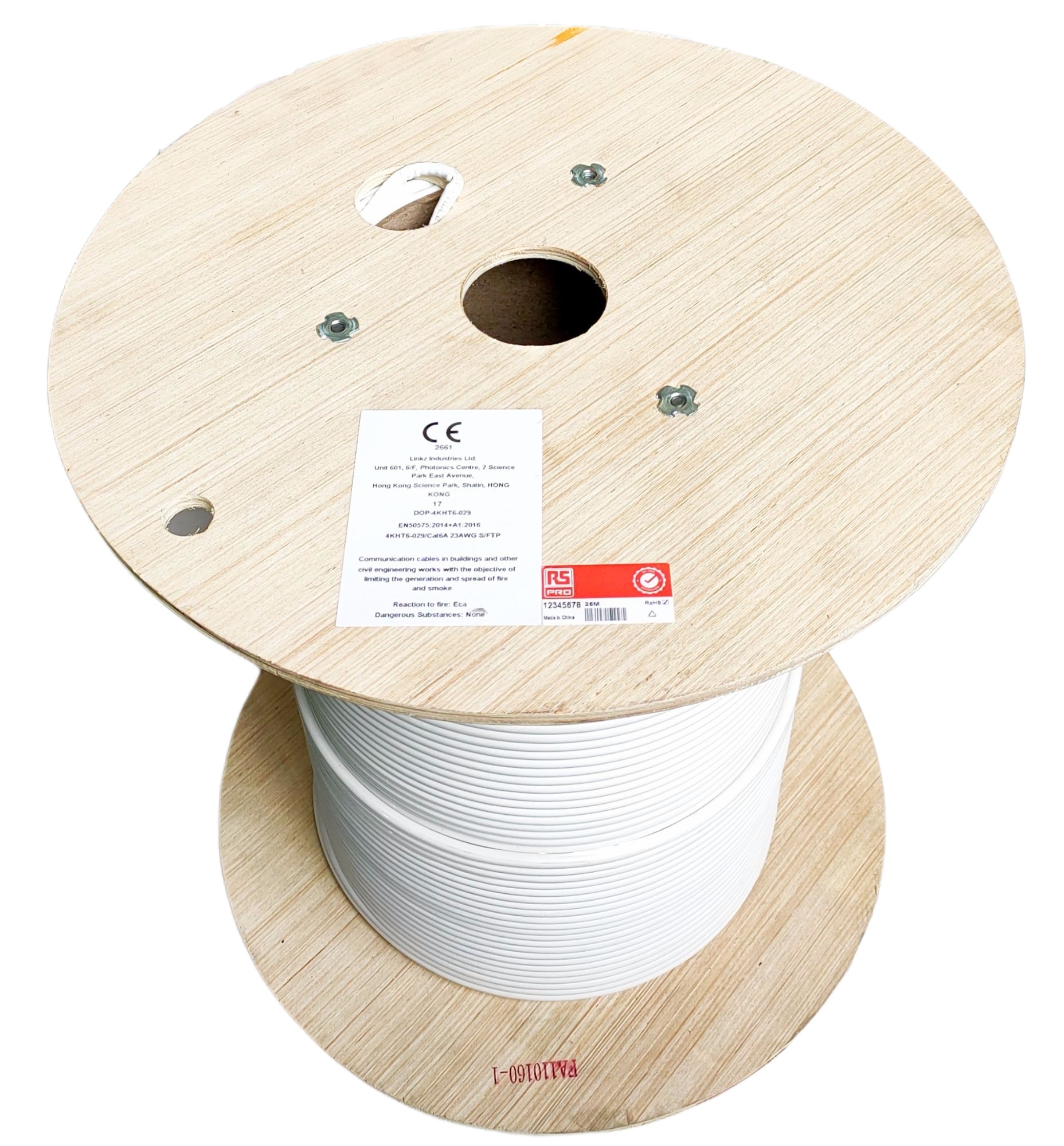 RS PRO, 500m Cat6, White, U/UTP Unshielded, Unterminated LSZH Sheath
