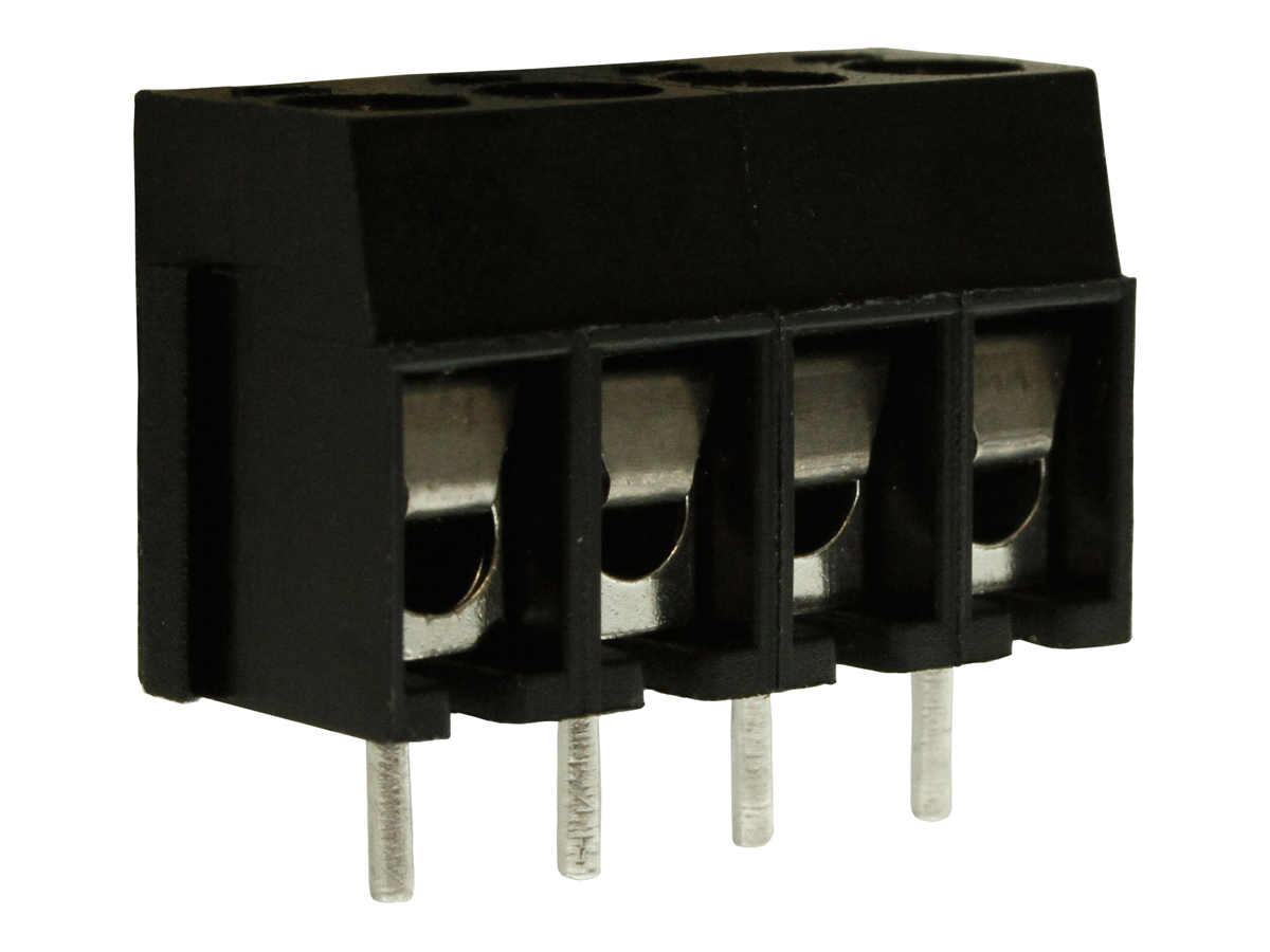 RS PRO PCB Terminal Block, 4-Contact, 5mm Pitch, Through Hole Mount, 1-Row, Screw Termination
