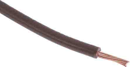 RS PRO Brown 1.5mm² Hook Up Wire, 16 AWG, 30/0.2 mm, 305m, PVC TI3 Insulation