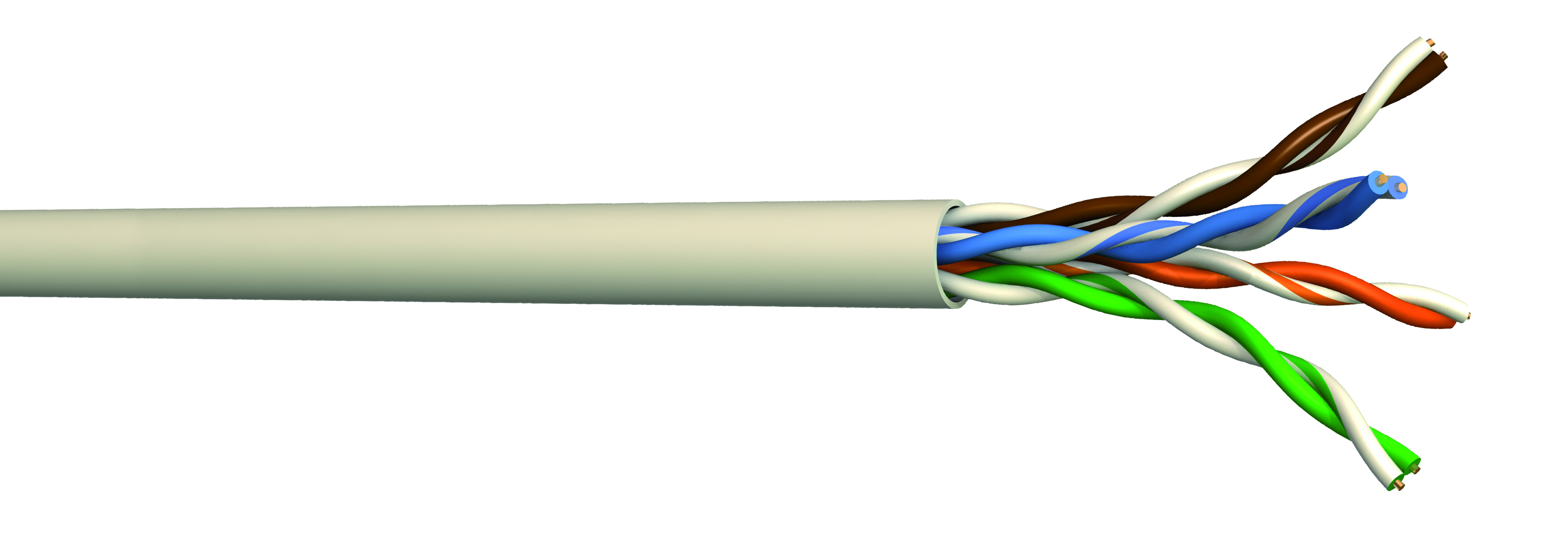 CAEMMC, 305m Cat5e, Grey, U/UTP Unshielded, Unterminated LSZH Sheath
