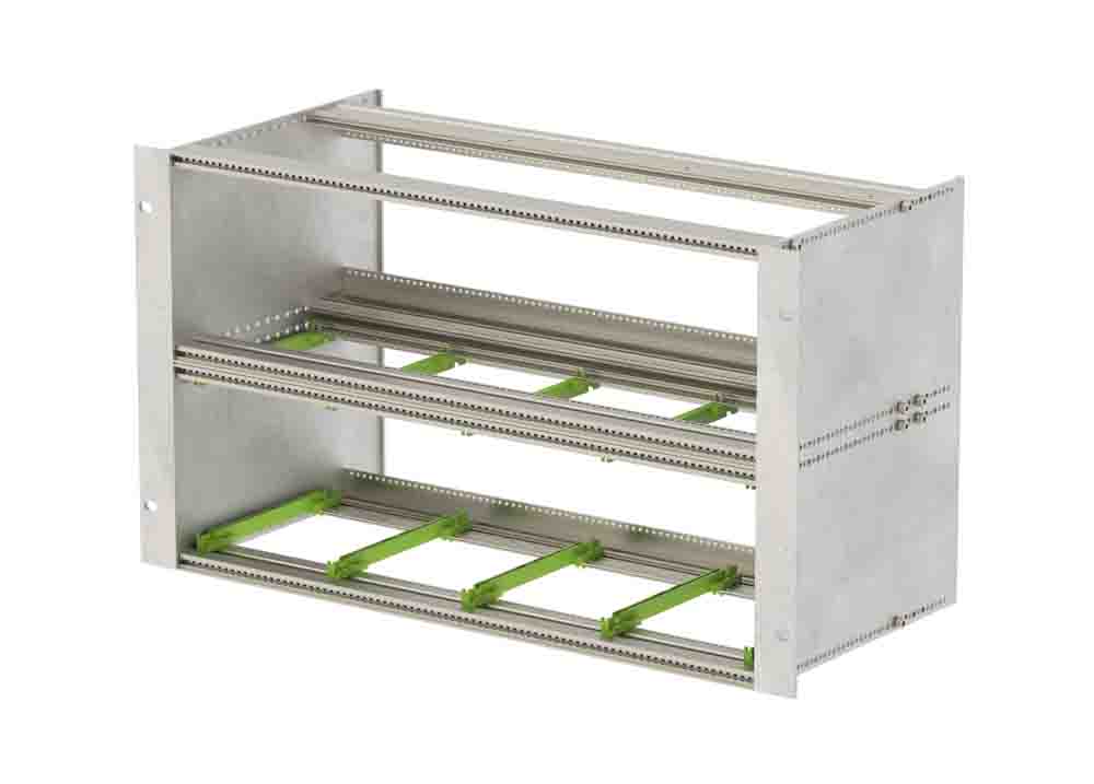 Bopla Interzoll Series 6U Aluminium Subrack, 84HP, 218mm Depth