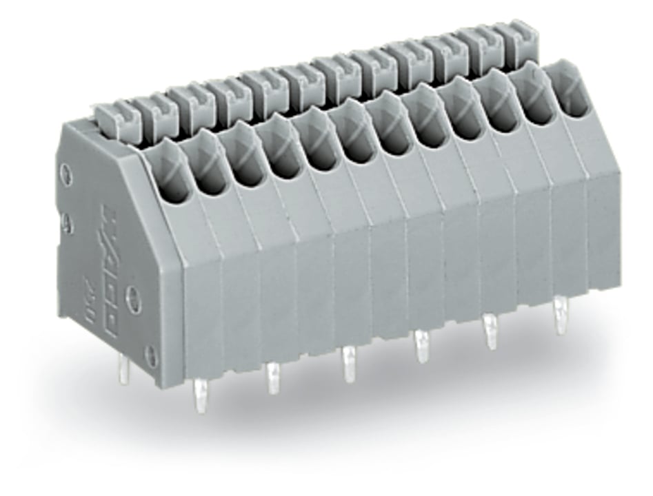WAGO 250 Series PCB Connector, 12-Contact, 2.54mm Pitch, Through Hole Mount, 1-Row, Push-In Cage Clamp Termination
