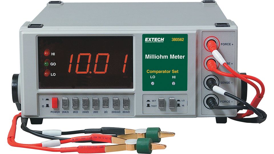 Extech 380562 Ohmmeter, 20000 Max, 4 Wire