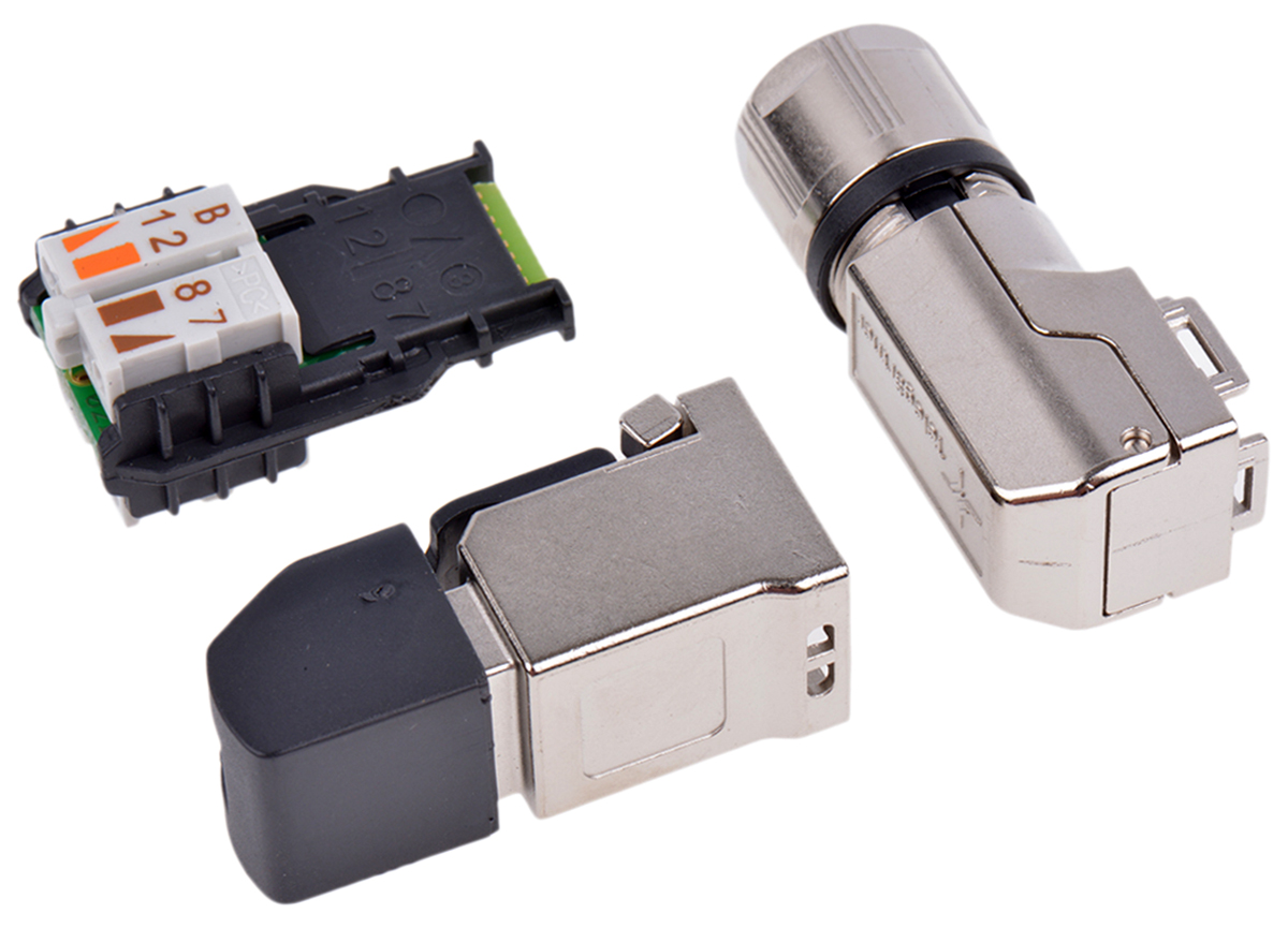 Telegartner MFP8 Series Male RJ45 Connector, Cable Mount, Cat6a Right Angle 4P4C -Way