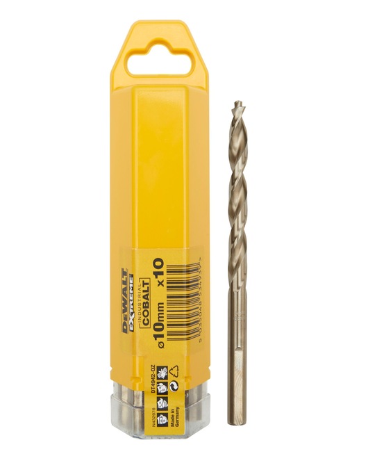 DeWALT DT494 Series HSS Twist Drill Bit for Metal, 10mm Diameter, 133 mm Overall