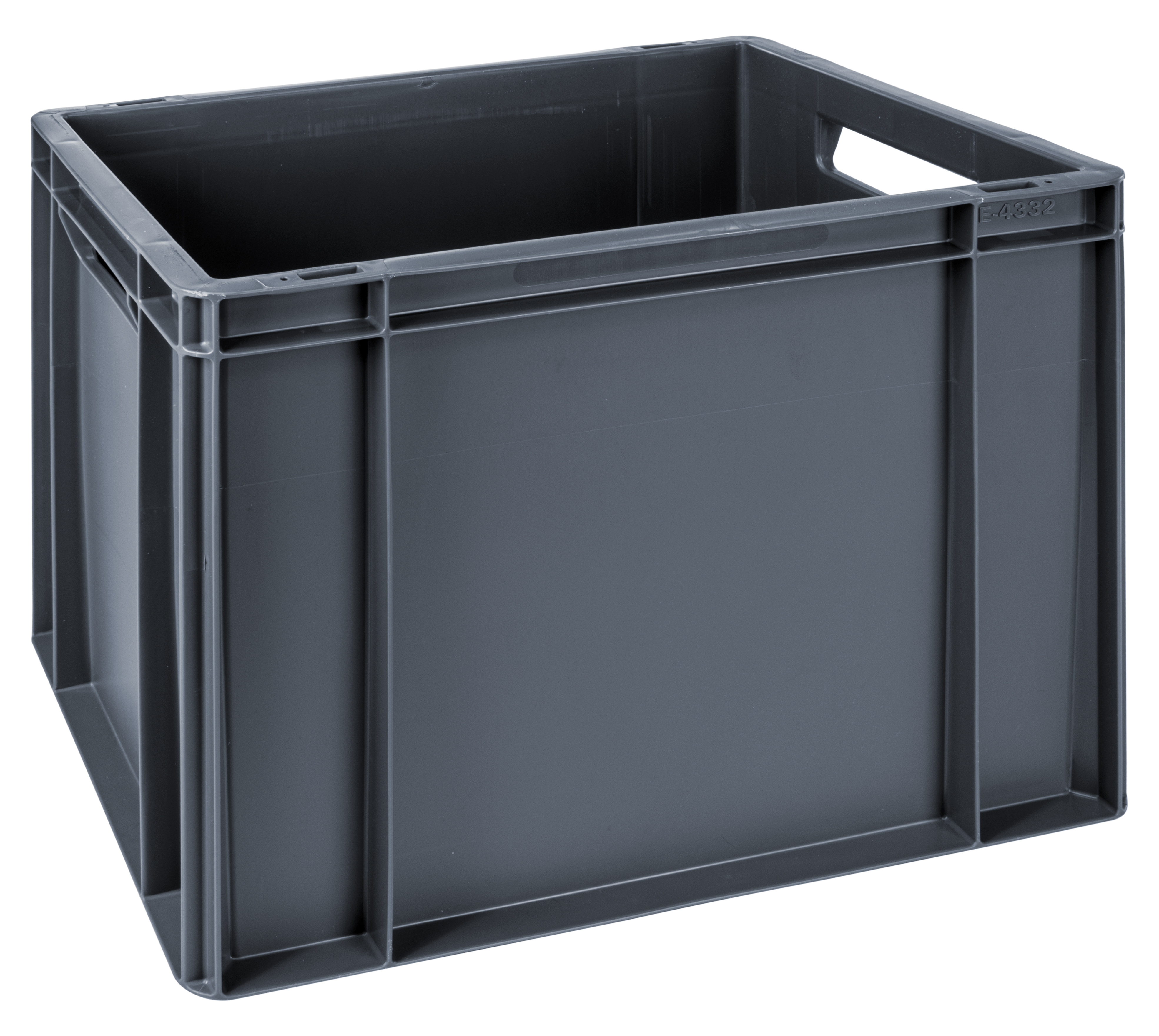 RS PRO 30L Grey PP Medium Euro Containers, 325mm x 300mm x 400mm
