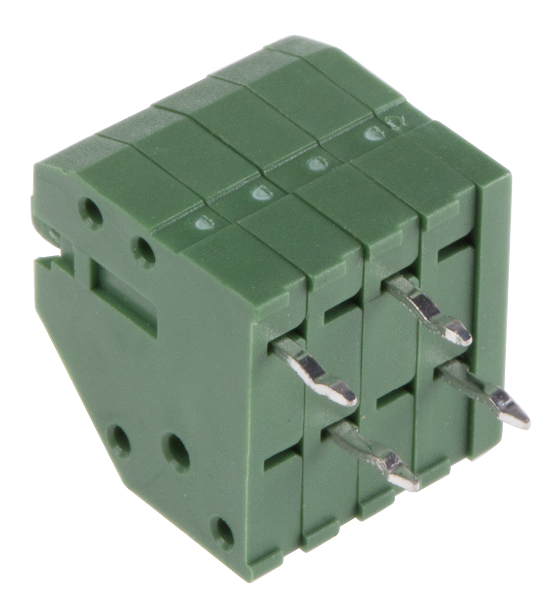 TE Connectivity PCB Terminal Block, 4-Contact, 2.5mm Pitch, Through Hole Mount, 1-Row, Solder Termination