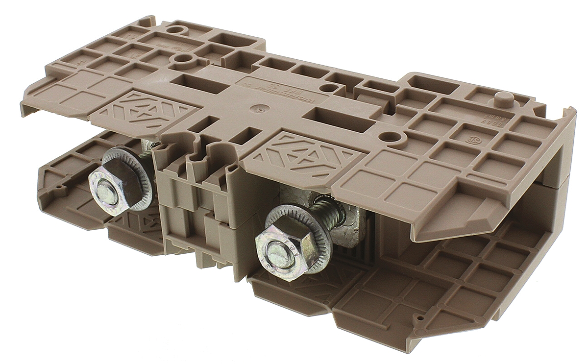 Weidmuller 1028300000 WFF Series Brown, 35mm², Single-Level, Bolt Termination