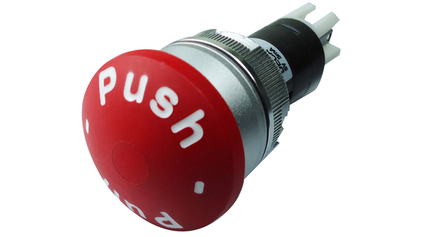 Deca B1E Series Push Pull Emergency Stop Push Button, Panel Mount, 22mm Cutout, 1 NC, 1NO, IP65