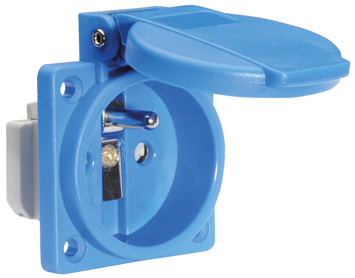 Bals IP54 Blue Panel Mount 2P + E Industrial Power Socket, Rated At 16A, 250 V