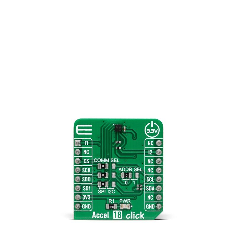 MikroElektronika Accel 18 Click Accelerometer Add On Board for MC3419 mikroBUS Socket