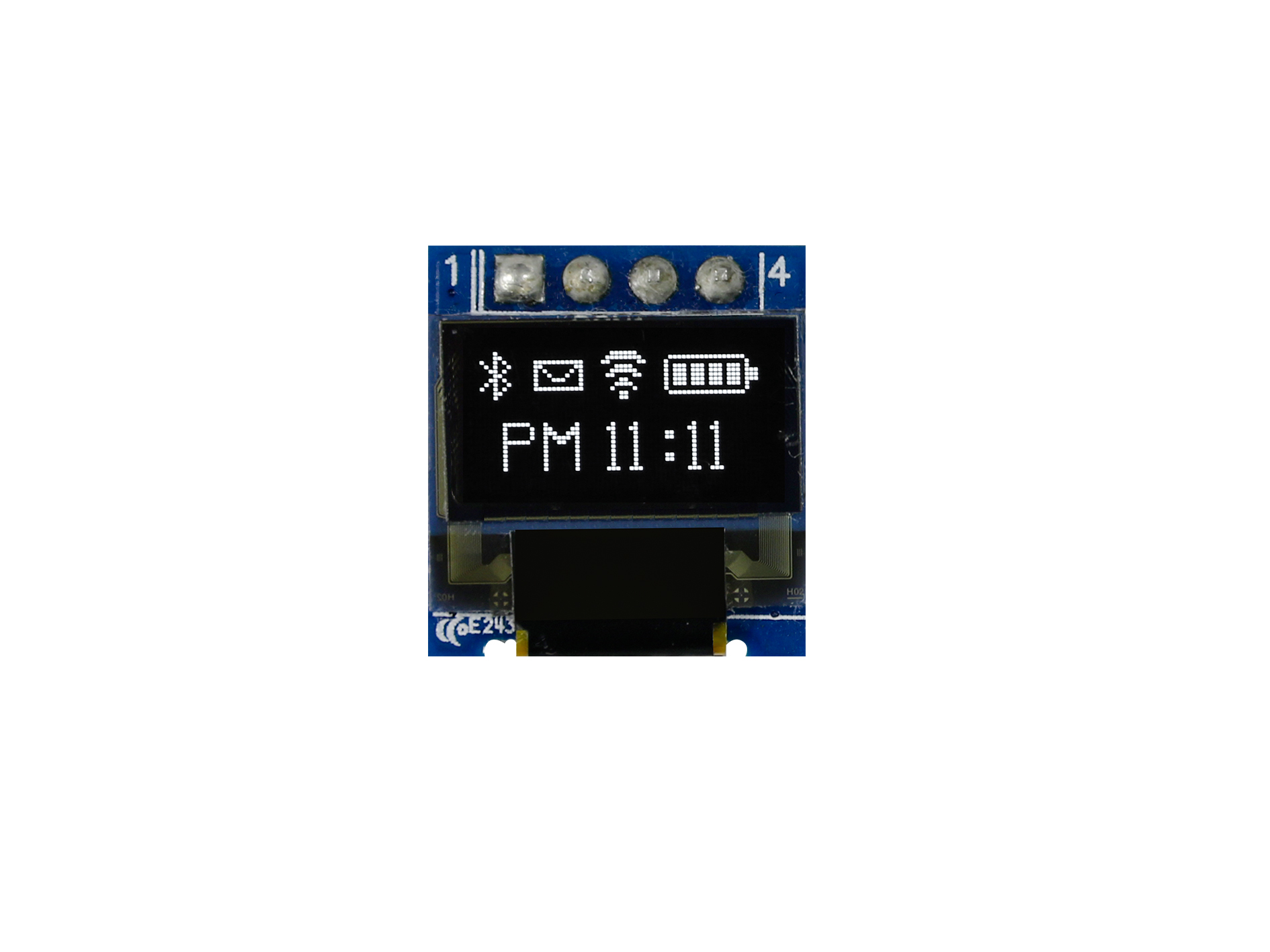 Midas 0.49in White Passive matrix OLED Display 64 x 32pixels COB I2C Interface