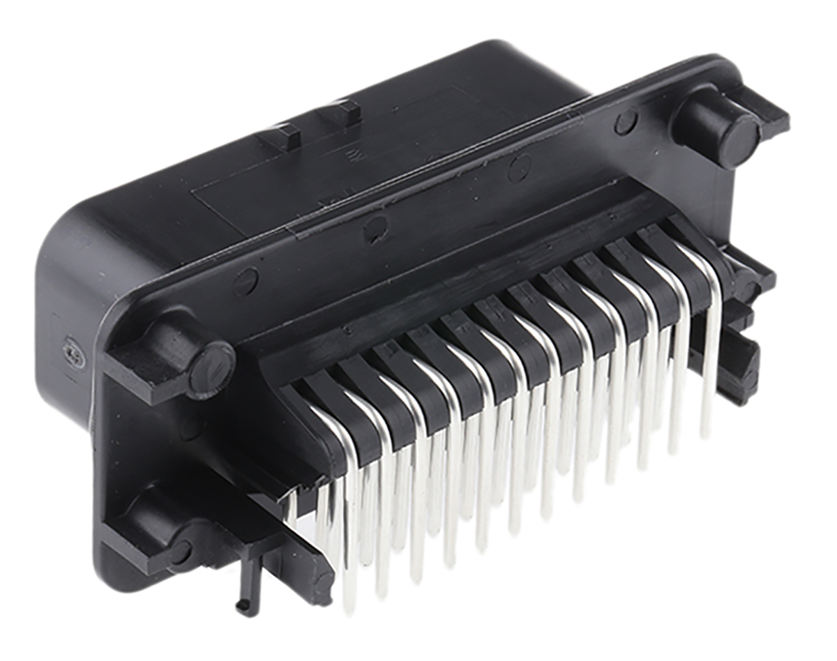 TE Connectivity, AMPSEAL Automotive Connector Plug Black Panel Mount 35 Way, Solder Termination 776163-1