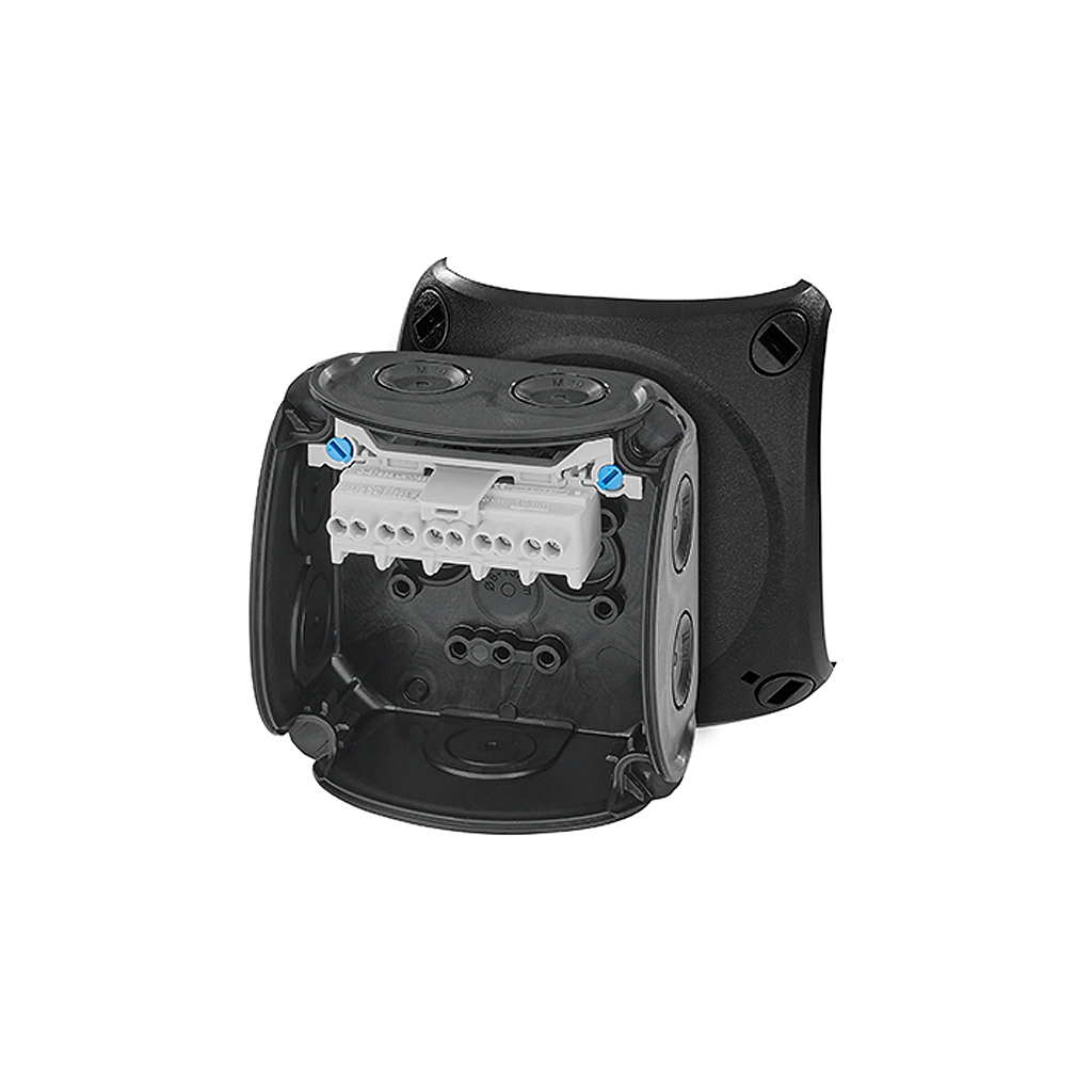 HENSEL DK Series Black Polypropylene Terminal Box, IP66, 5 Terminals, 62 x 93 x 93mm