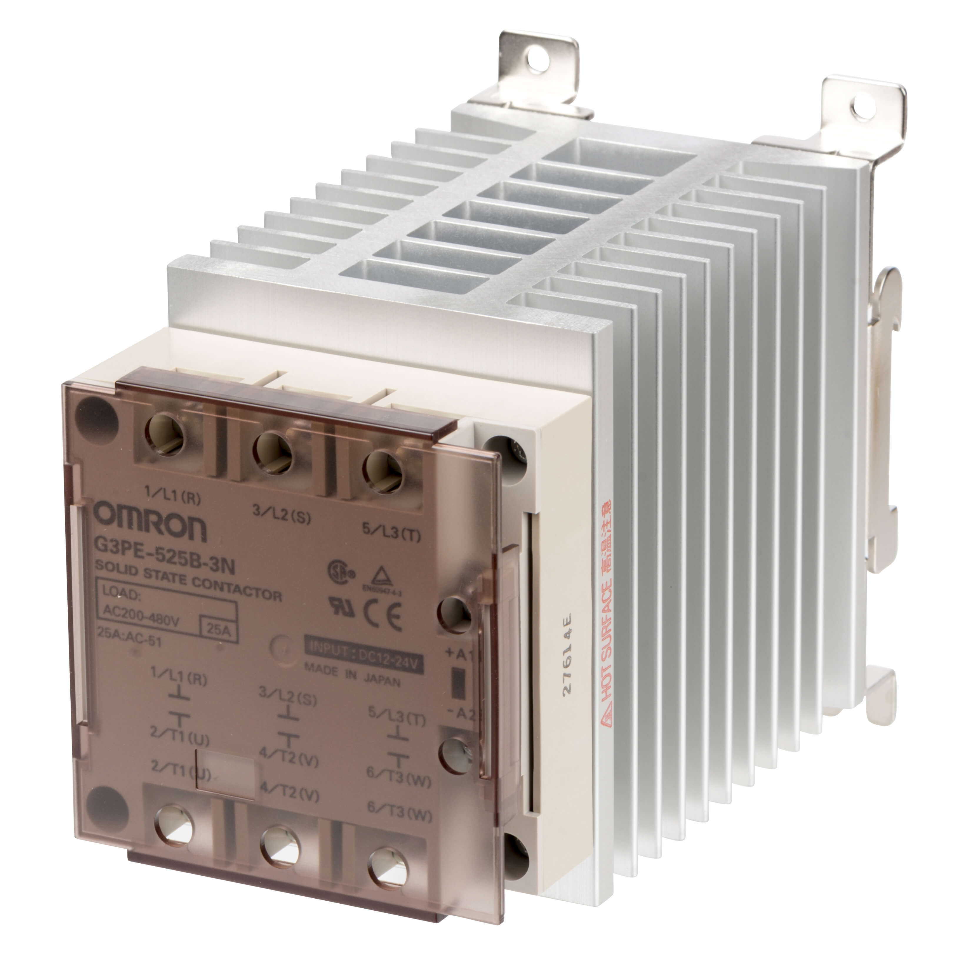 Omron G3PE-525B-3N 12-24VDC Series Solid State Relay, 25 A Load, DIN Rail Mount, 528 V ac Load, 24 V dc Control