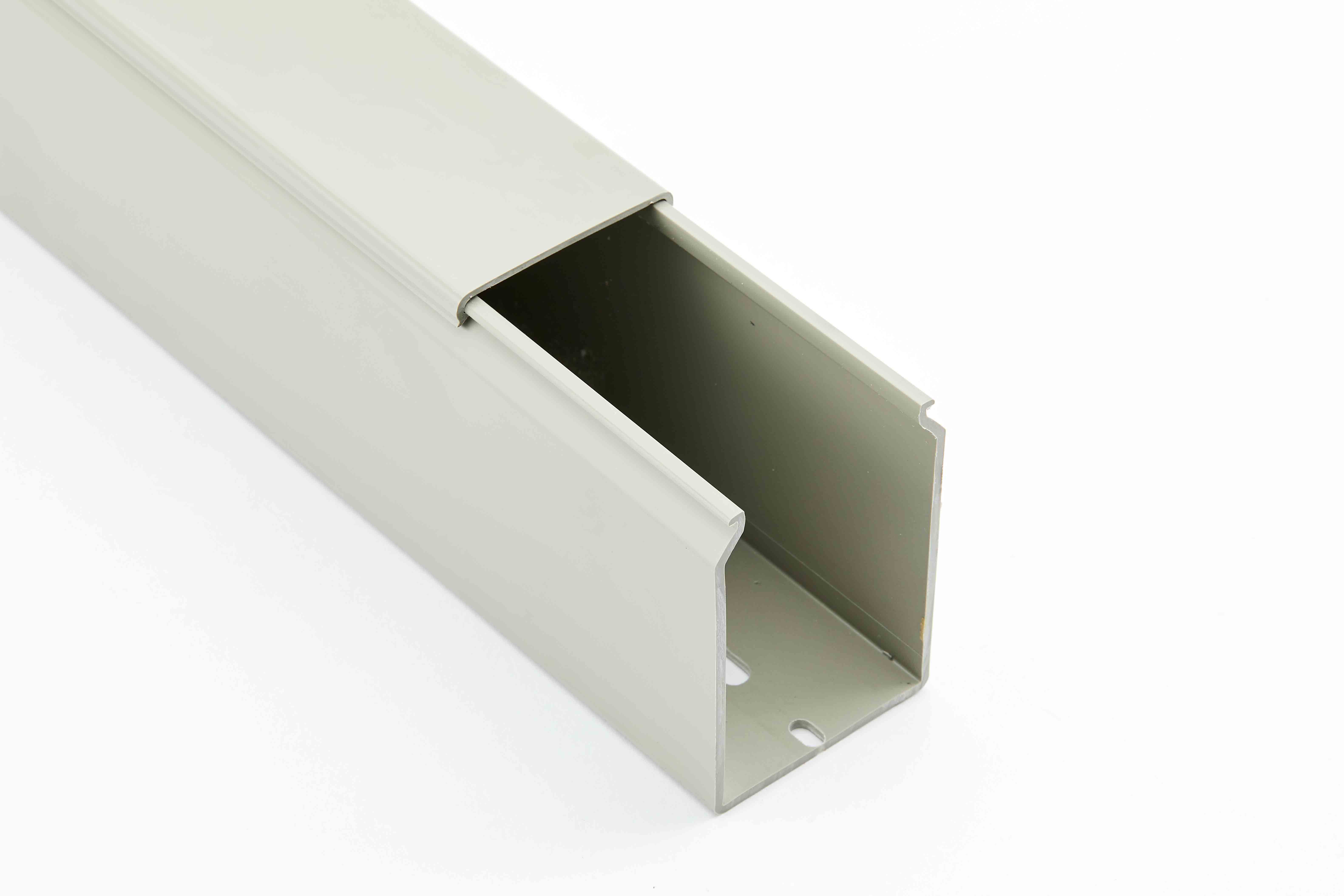 Betaduct 1048 Grey Slotted Panel Trunking, W100 mm x D50mm, L2m, PVC