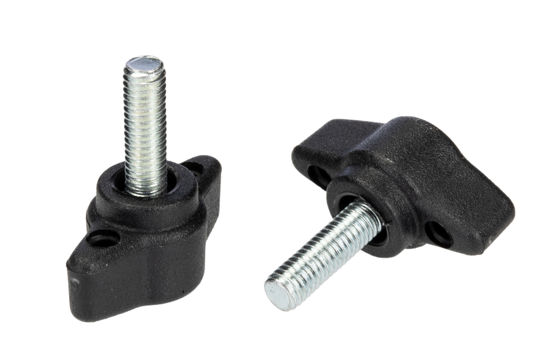 RS PRO Black Thermoplastic Wing Clamping Knob, M5 x 15, Threaded Mount
