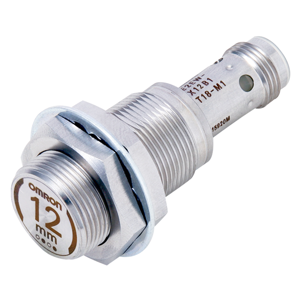 Omron Inductive Threaded Barrel Proximity Sensor, M18, 12 mm Detection, PNP NO, 10 → 30 V dc