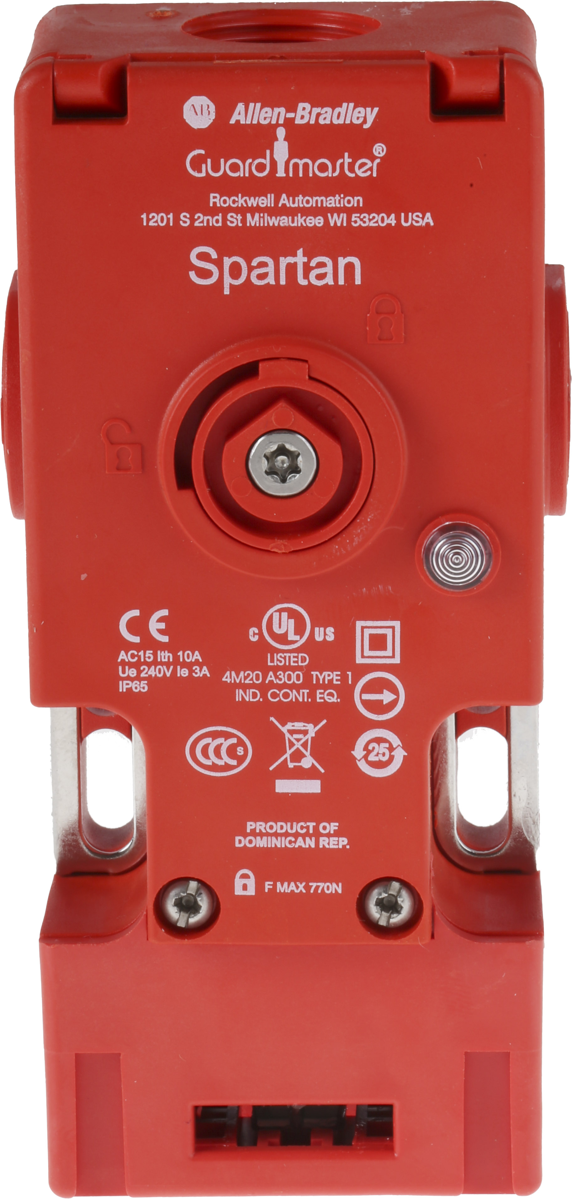 Allen Bradley Guardmaster 440G-S Series Solenoid Interlock Switch, Power to Unlock, 24V ac/dc, Actuator Included