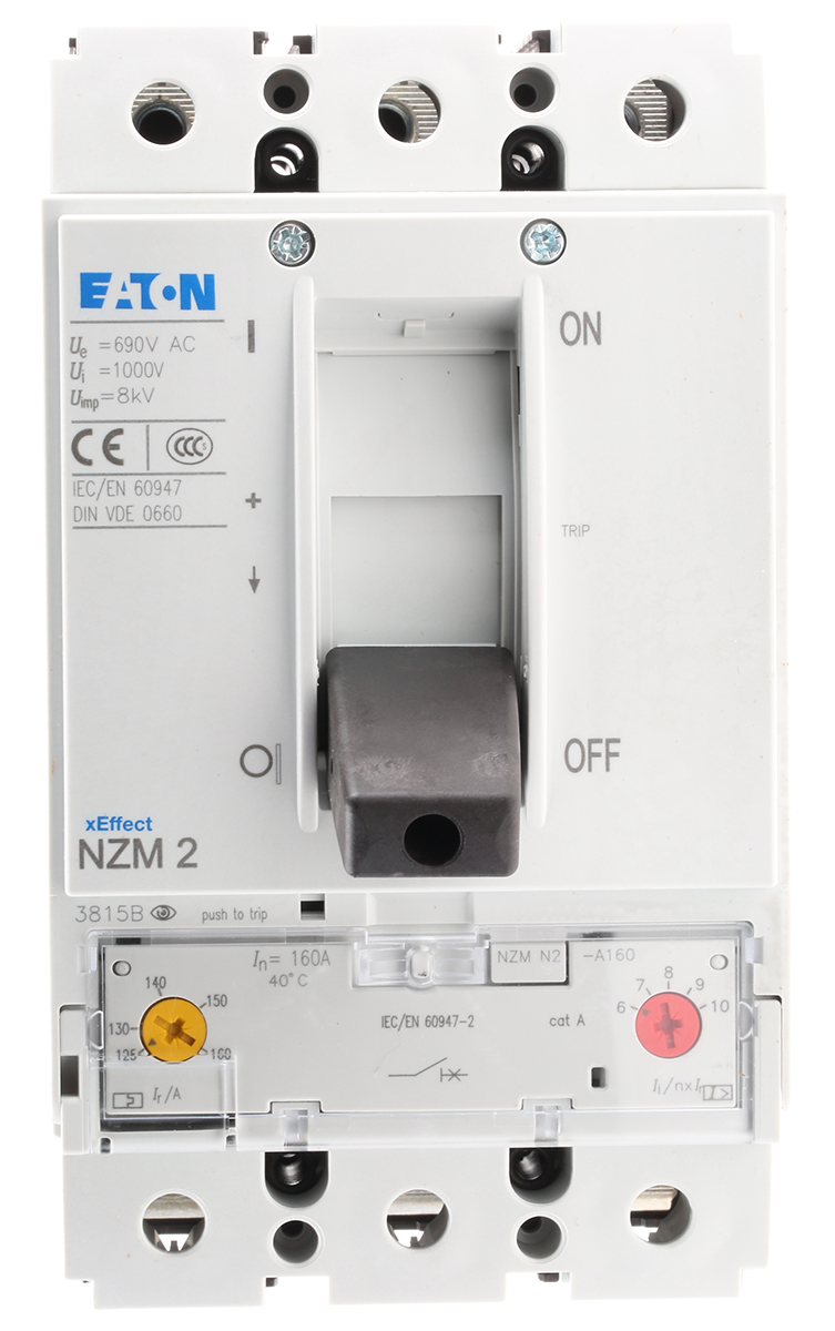 Eaton, xEnergy MCCB 3P 160A, Breaking Capacity 50 kA, Fixed Mount