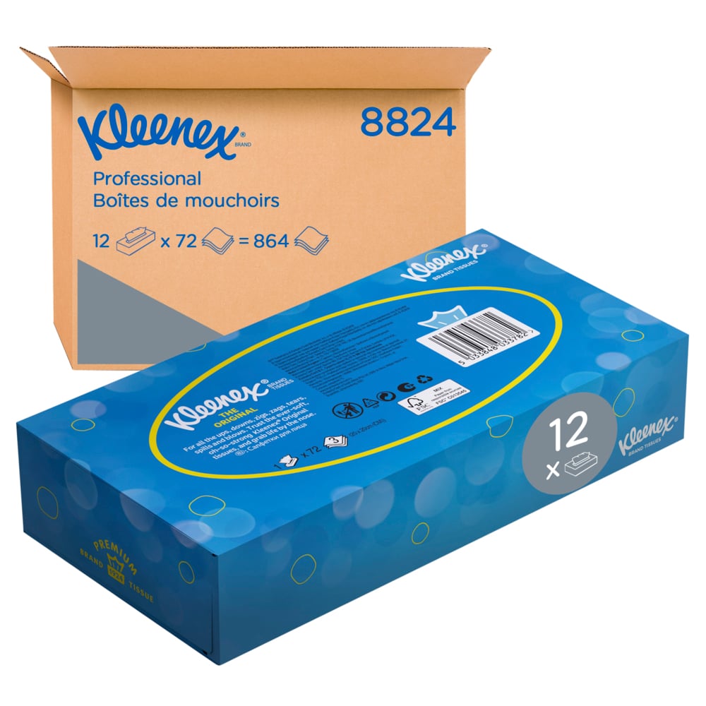 KLEENEX 8824 White Paper Towel, 3-Ply, 72 Sheets